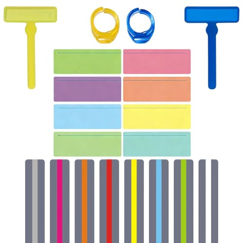 Lot de 20 Bandes de Lecture Guidées, Bandes de Marquage Multicolores Règle de Lecture Colorée avec Suivi des Doigts Règle de Lecture Multicolore pour Dyslexie