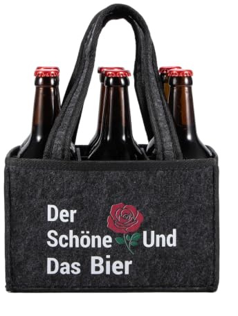 Männerhandtasche Bier Geschenke für Männer Geburtstagsgeschenk für Männer | Flaschentasche 6 Flaschen, Der Schöne und Das Bier, Bier Geschenke für Männer, Lustige Geschenke für Männer