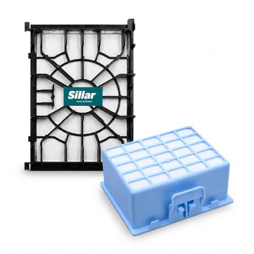 Sillar Set di Filtri per Aspirapolvere Bosch, Filtro HEPA BBZ156HF e Filtro Protezione Motore BBZ02MPF, Compatibile con GL-30 GL-40 BGL3 BGL4 BGLS4, Filtro di Ricambio
