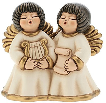 THUN - Coppia Angeli Nelly Grandi-Ceramica-h 14 cm-Linea I Classici