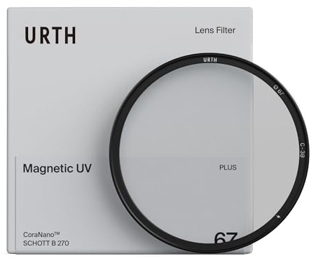 Urth Filtro UV Magnetico 37 mm (Plus) | Vidrio optico HD, nano-recubrimiento de 30 capas – proteccion UV para objetivo