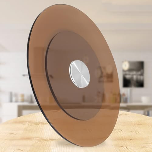 Drehteller-Lager, großer Glas-Drehteller, rund, drehbar, Lazy Susan Organizer, 109,2 cm, 119,4 cm, Esstisch, Serviertablett für Küche, Restaurant