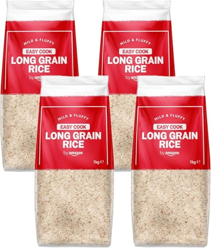 by Amazon Long Grain Rice, 1kg (Pack of 4)