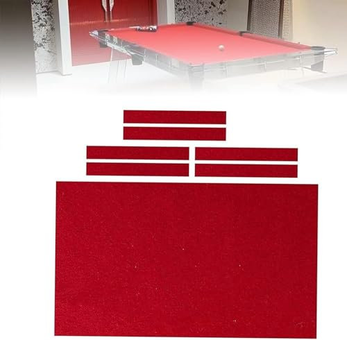 Professioneller Billardtischfilz passend für Standard-Billardtische mit 7/8/9 Fuß, Snooker-Billardtischtuch für den Innenbereich mit Polsterstoffstreifen