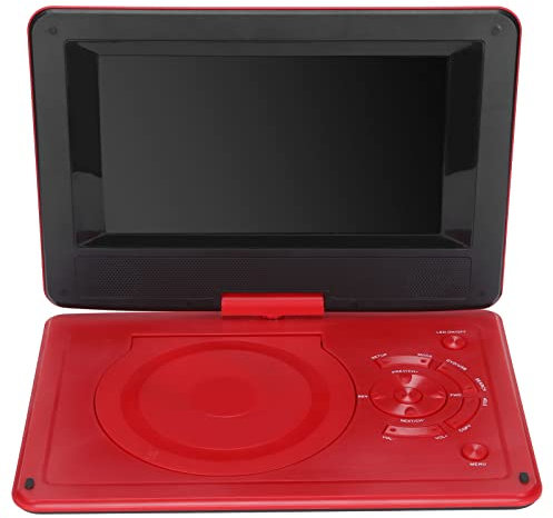 Lettore DVD Portatile con Schermo, Lettore DVD per Auto, Lettore DVD Portatile HD per Bambini, Pratico Lettore TV Multifunzionale per Auto con Telecomando e Maniglia