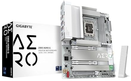 GIGABYTE Z890 AERO G Ultra Core (Serie 2) LGA 1851, ATX, DDR5, 5xM.2, PCIe 5.0, Thunderbolt 4, WIFI7, Dual 2.5Gbe LAN, EZ-Latch