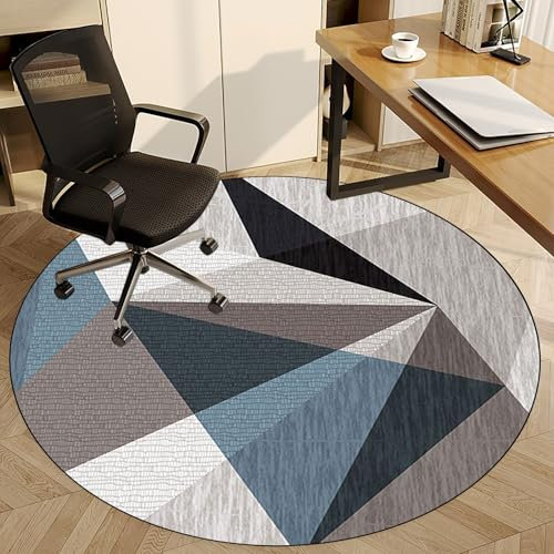 Fzamudng Bodenschutzmatten für bürostühle, Rund Gaming Teppich, Schreibtischstuhl Unterlage, 70 cm Bodenschutz Bürostuhl Teppichschoner für Parkett, Laminat, Hartböden Teppichboden