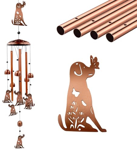 Yitexin Carillon a Vento in Metallo da Cane per Esterni, Campanelli Eolici per Esterno da 96 cm, Campane a Vento da Esterno, Decorazione per Veranda, Patio (Cane)