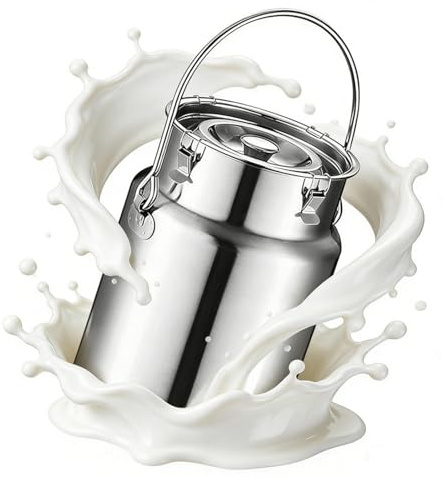seau alimentaire 3 hermétique, bidon de lait inox pour Huile Et Aliments pour Stockage,3Liters