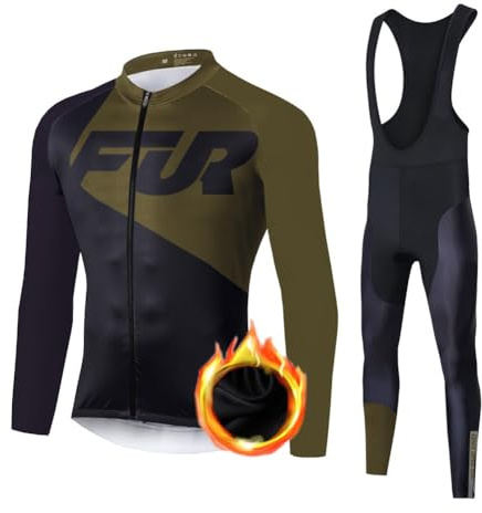 UGLY FROG Neue Klassik Vlies Fahrradtrikot Fahrradbekleidung Winter Herren Thermo Langarmtrikot Radfahren Jersey Triathlon Rennrad Trikots & Shirts Kleidung