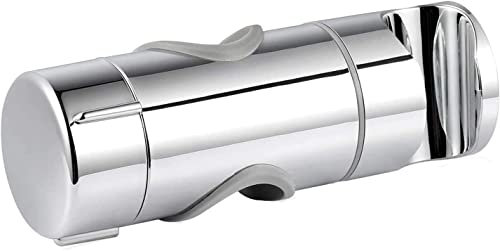 Joyoldelf Soporte Ducha de 19-25 mm Mano Soporte Alcachofa Ducha, Soporte Para Telefono Ducha Pared Reemplazable Diámetro de Cromo Ajustable ABS Soporte de Ducha, Soporte Barra Ducha