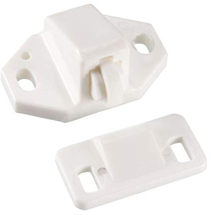 sourcing map Möbelschnäpper mit ABS-Rolle, Weiß, 10 Stück