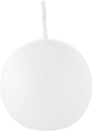 Stimmungsvolles Kerzenlicht Kerzen Kugelkerzen Weiß 10 cm, 4 Stück
