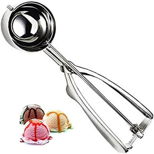 TOSSPER 1 St. Große Eisportionierer Edelstahl-frühlings-handgriff-brei-kartoffel Wassermelone Kugel Scoop Home Küchenzubehör 5cm