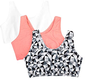 Fruit of the Loom Women's Built-up Sports Bra Sports Bra (Pack of 6)