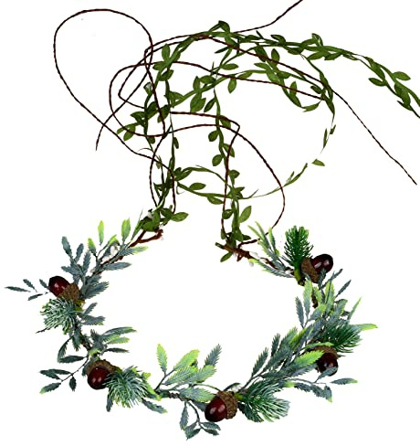 Brikuinr Blumenkranz, Blumengirlande, Stirnband, Haarkranz, Haargirlande, Blumen-Halo, floraler Kopfschmuck, Boho mit Band, Hochzeit, Party, Festival