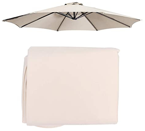 Toldo De Repuesto para Sombrilla 3 M, 8 Varillas, Resistente Al Agua, Exteriores, Cubierta para Jardín, Patio, Patio Trasero, Piscina, White