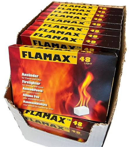 Kohleanzünder 1728x Anzündwürfel Ofenanzünder Kaminanzünder + 1x Kühlschrankmagnet, Anzünder für Grill, Kamin, Ofen, Holzofen (36x 48Stück) Kohlenanzünder