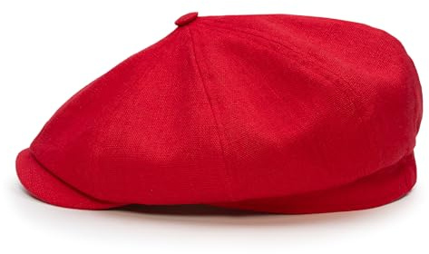 Sterkowski Modell Rowdy | 100% Leinen Schiebermütze für Herren und Frauen | Leicht und Luftig Sommer Flat Cap
