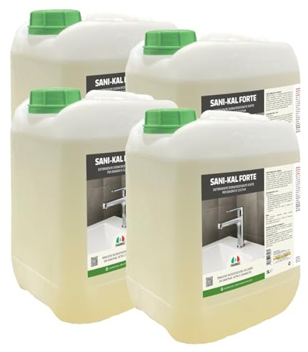 MARBEC Sani-Kal Forte 5LTx4Pz | Detergente anticalcare forte per bagno, elimina incrostazioni ostinate, ruggine e residui di sapone