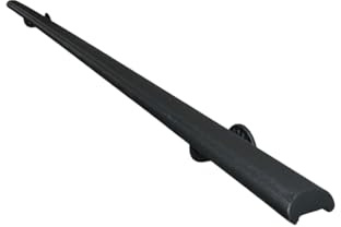 FERMEG Etruskischer Handlauf aus Schmiedeeisen für Treppen | Klassischer Stil Schwarz Anthrazit | 50-400 cm | Kit mit Halterungen und Dübeln | DIY | Made in Italy | Einfache Montage (1500 mm)