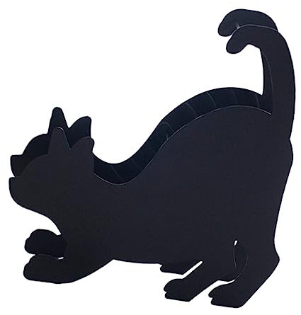 Amosfun Cat Incense Rack Ornament Iron Cat Sculpture Black Brown Finish Creative Home Decor Unique Pet Owners