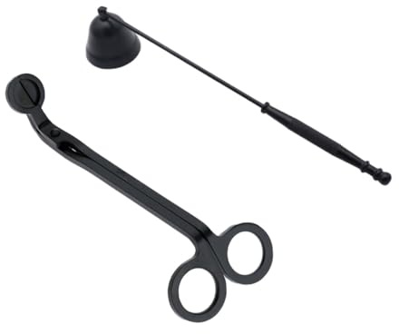 Zerodeko Elegantes Kerzenlöschwerkzeug aus Edelstahl mit Praktischer Dochtschere und Langem Griff für Sicheres Löschen und Präzises Kürzen des Kerzendochts im Wohnaccessoire Stil