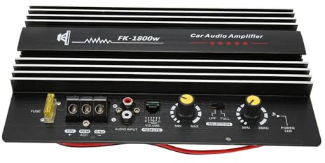 Amplificateur Automobile 12V, Caisson de Basses de Puissance pour Voiture, Audio Stéréo 1800W élevé