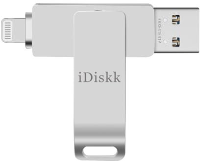 iDiskk Chiavetta USB 3.0 Certificata MFi da 931 GB per iPhone e iPad, Memoria Flash Esterna Lightning, Photostick per iOS Mac e PC