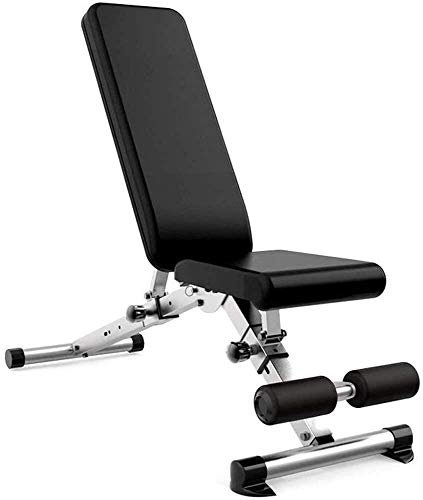 BOSHYUM Hantelbank, Trainingsbank, verstellbare Hantelbank, Hantelbank, Heim-Fitnessstudio, multifunktionales Sit-up-Board, Bauchmuskel-Fitnessgerät, Klappbank