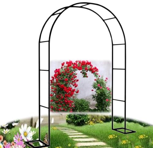 Gartenbogen aus Metall robuste Rosenbögen Spalier breit 120 cm 140 cm 180 cm 200 cm 240 cm 280 cm 300 cm 350 cm Gartenlaube Kletterpflanzen Unterstützung Torbogen dekorativer Hochzeitsbogen