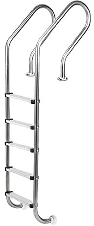 Swimming Pool Ladder Stainless Steel 4-5 Steps Non-slip Pedal For Pool/Pontoon - Safe Pool Accessory