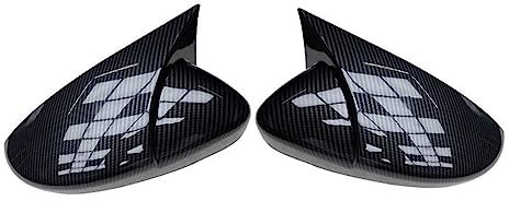 Spiegelkappen Für VW Für Golf 6 MK6 Für GTI Für GTD 2009-2013 Seite Rückspiegel Kappe Abdeckung Carbon Look Seite Flügel Spiegel Abdeckung Außenspiegelkappen(1 set Carbon pattern)