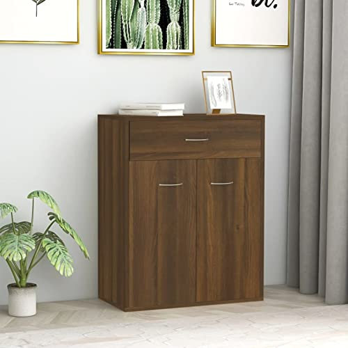 Xichuzi Sideboard Braun Eichen-Optik 60x30x75 cm Holzwerkstoff, Kommode Schlafzimmer, Kommoden & Sideboards, Wohnzimmerschrank, Flur Kommode, Zimmer Möbel - 815377