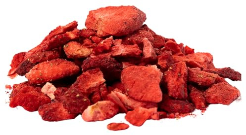 Bite & Delight Fresas liofilizadas 1kg – Snack crujiente, dulce y saludable sin azúcar añadido – Fruta deshidratada 100% natural