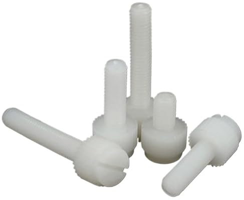 YINGDLEB 10–50 Stück M3 M4 M5 M6 M8 weiße Schlitz-Nylon-Rändelschraube PA66 Nylon-Kunststoff-Handdrehschraube Computer-Handschrauben(M4x16 (20pcs))