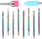 Oruola 10 punte in metallo duro per fresa unghie, fresa per unghie in gel, punte per fresa per unghie in gel, punte per fresa per unghie, punte in carburo di tungsteno, punte per manicure