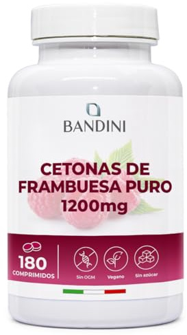Bandini® Chetoni Esogeni di Lampone Puro 1200mg - Integratore Vegano con 180 Compresse per 6 Mesi - Vegan, Facile da Deglutire - Ideale per Dieta Keto, Low Carb e Stili di Vita Equilibrati