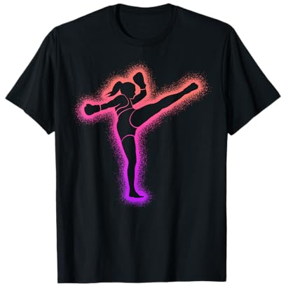 Muay Thai Bunter Kickboxer Kickboxen Mädchen T-Shirt