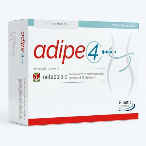 Adipe4 – Integratore Dimagrante con Metabolaid®, Griffonia, Galega e Cromo – Formula per il tuo Metabolismo -4 Prodotti in 1 – 24 Compresse