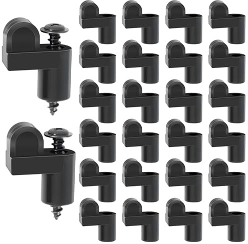 FCKLVMC 24 Pcs Nylon Window Screen Clips with 24 Screws, 3/8 in Screen Clips to Hold The Screen in Window for Fastens Winter Storm Window Screens