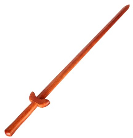 HJHUUA Spada Tai Chi in Legno massello,Spada da Allenamento in Legno,bokken Fatto a Mano,Katana in Legno per Regali,Pratica di Arti Marziali,Oggetti di Scena e Giochi di Ruolo - 86 cm