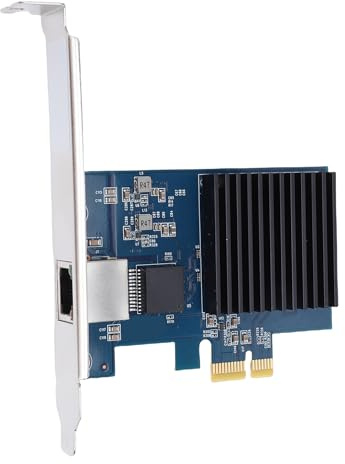 Sxhlseller Tarjeta de Red PCIe 10G RJ45 para, Adaptador Ethernet de Alta Velocidad para Escritorio y 10 Gbps/5Gbps/2.5 Gbps/1 Servidor, Compatible con PCI Express Gen 4 X1, para Entusiastas de la Red