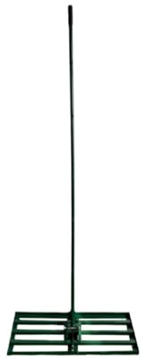 NJIEzhao Rastrillo nivelador de césped 75 x 25 cm, Resistente, con Mango Hierro Extensible 185, for jardín, Golf, Granjas Rastrillo nivelador de césped(Green)