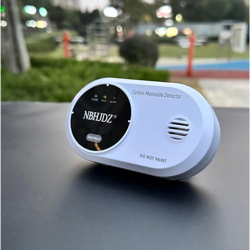 Kohlenmonoxidmelder NBHJDZ JM-EC1, EN 50291 Zertifiziert, 85dB CO Alarm, Selbsttest & Testtaste, 10 Jahre Sensor, Batteriebetrieben CO Melder für Haushalt (ohne Batterie).