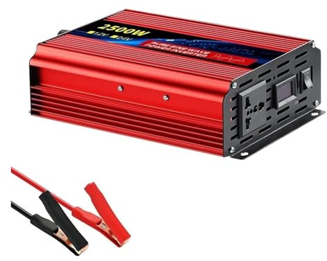 Transformateur Convertisseur Puissance Portable Prise Universelle Onduleur Sinusoïdal Pur DC 12 V/24 V vers AC 110 V/220 V 1600 W 2500 W 3500 W 4500 W 5000 W 6000 W(110V 60Hz,2500W 24V)
