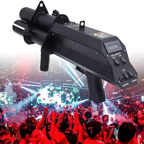 MQDLJSE Máquina de Confeti eléctrica, Lanzador de Confeti, Chorro de Confeti, para Fiestas, Clubes, Bodas, conciertos, sin luz