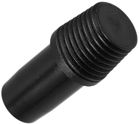 KOMBIUDA German Threaded Broom Handle Replacement Adapter, Black Metal Thread Tip for Mop and Painting Extension Poles, Threaded End Cap Compatible with Broom and Mop Poles