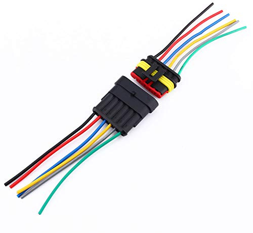 UPALDHOU Spina del Connettore Elettrico per Auto, Spina del Connettore Elettrico per Cavo Automatico per Auto a 6 Pin Resistente All'acqua