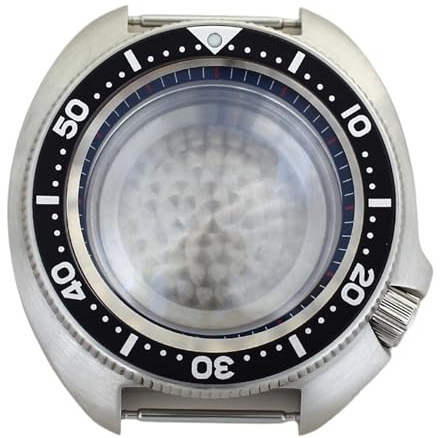 1 st 44 mm klockfodral Safirkristall for NH34 NH35 NH36 NH38 Urtavla 28,5 Svart Kapitel Vattentät(Deep blue chapter 7)